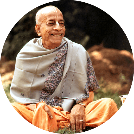 Devotee reading Bhagavad-gita